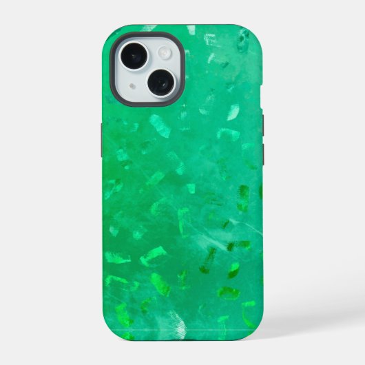 グリーングリッター iPhone 15ケース (裏面)