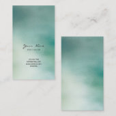 グリーングリーングリーンティール（緑がかった色）カリトロピックガグラデーションラス 名刺 (正面/裏面)