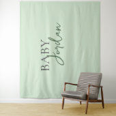 グリーングレイカスタム姓ベビーシャワー タペストリー (インサイチュ)