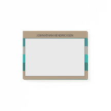 グリーングレストライプーモダン男らしー&モノグラム名