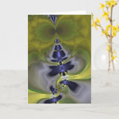 グリーングレーゴブリン、おもしろい不気味Imp カード (黄色い花)