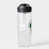 グリーングレースクールクラブチームカラーカスタムサッカー ウォーターボトル (正面)