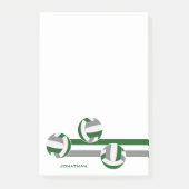 グリーングレーストライプバレーボール選手の名前 ポストイット (正面)