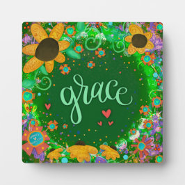 グリーングレース感動的フローラかわいらし フォトプラーク
