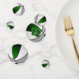 グリーングレーチームカラーバスケットボールパーティー コンフェッティ