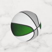 グリーングレーチームカラーバスケットボールパーティー コンフェッティ (スモール正面)