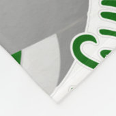 グリーングレーバレーボールコートhappy placeタイポグラフィ フリースブランケット (角)