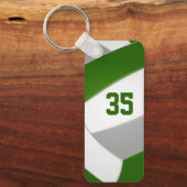 グリーングレーバレーボールチームの色アスリート名 キーホルダー (正面)