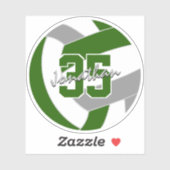 グリーングレーバレーボールチームカラー シール (シート)