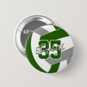 グリーングレーバレーボールチームカラー 缶バッジ (正面&裏面)