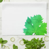グリーングレープつる植物グリーン葉ズ キッチンタオル (折り畳み)