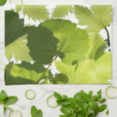 グリーングレープつる植物葉ズヴィネヤードワイン キッチンタオル (折り畳み)