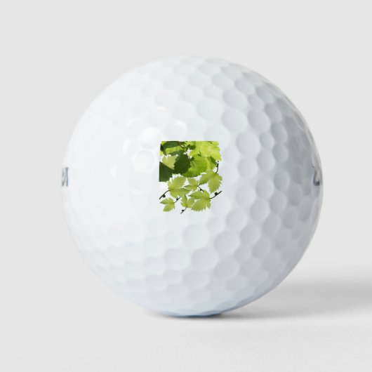 グリーングレープつる植物葉 ゴルフボール (正面)
