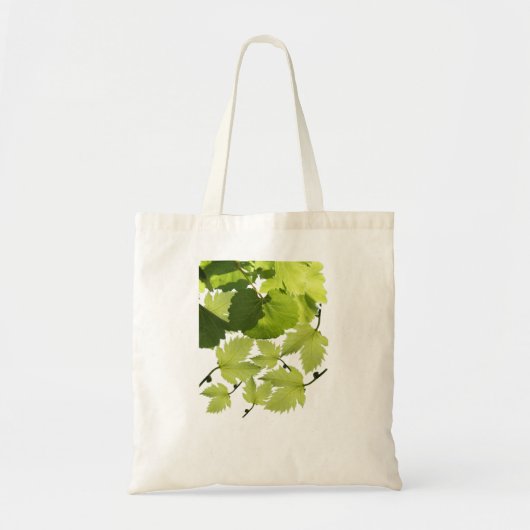 グリーングレープつる植物葉 トートバッグ (正面)