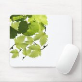 グリーングレープつる植物葉 マウスパッド (マウス)