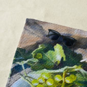 グリーングレープの静物画 ビーチタオル (インサイチュ)