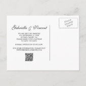 グリーングレープブドウ畑の結婚式の日付を保存 案内ポストカード (裏面)