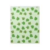グリーングレープリーフパターン（の模様が）あるメモ帳 ノートパッド (回転)