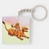 グリーングレープヴィンとバッカス乗馬ライオンパステル キーホルダー (裏面)