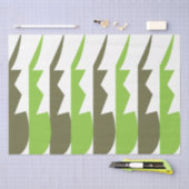 グリーングレーモダン抽象芸術 薄葉紙 (クラフト)