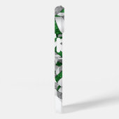 グリーングレーモノグラムののボガーリーレーボールパターン Case-Mate iPhoneケース (裏面 / 右)