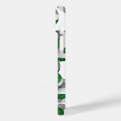 グリーングレーモノグラムののボガーリーレーボールパターン Case-Mate iPhoneケース (裏面 / 左)