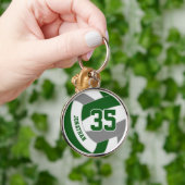 グリーングレー彼のチームのカラーリングカスタムバレーボール キーホルダー (手)