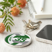 グリーングレー彼のチームのカラーリングカスタムバレーボール キーホルダー (側面)