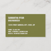 グリーングロサーズ・コブ 名刺 (裏面)