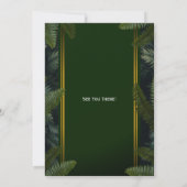 グリーングローデンフレーム企業の招待状カード 招待状 (裏面)