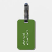 グリーンケルトのアイリッシュフォーリーフィングクローバーサンパトリック ラゲッジタグ (裏面縦)