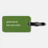 グリーンケルトのアイリッシュフォーリーフィングクローバーサンパトリック ラゲッジタグ (裏面横)