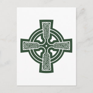 グリーンケルト十字とトリスケレ版木、銅版、版画 ポストカード