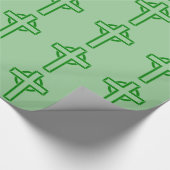 グリーンケルト十字 ラッピングペーパー (角)