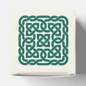 グリーンケルト結び目模様カダガアイリッシュ結婚ズサンキュー フェイバーボックス (上部)