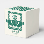 グリーンケルト結び目模様カダガアイリッシュ結婚ズサンキュー フェイバーボックス (裏面サイド)