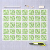 グリーンケルト結び目模様ティッシュペーパー 薄葉紙 (クラフト)