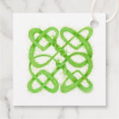 グリーンケルト結び目模様2"スクエアヤーンラベル フェイバータグ (裏面)