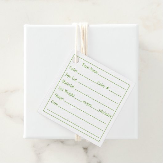 グリーンケルト結び目模様2"スクエアヤーンラベル フェイバータグ (インサイチュ)