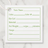 グリーンケルト結び目模様2"スクエアヤーンラベル フェイバータグ (正面)