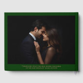 グリーンゲストブックリースフォイルゲストブックバイブル引用文 ゲストブック (裏面)