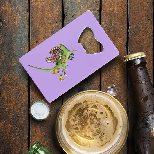 グリーンゲッコトライバルパープル クレジットカード栓抜き