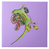 グリーンゲッコトライバルパープル タイル (正面)