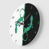 グリーンゲッコ ラージ壁時計 (傾斜)
