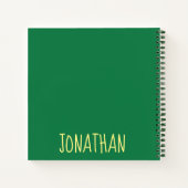 グリーンゲーターアリゲータークロコダイル爬虫類 ノートブック (裏面)