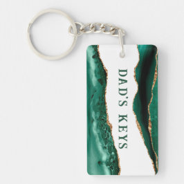 グリーンゲート金ゴールドグリッターエッジパパの鍵 キーホルダー