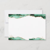 グリーンゲート金ゴールドグリッタースクリプトモノグラム ノートカード (裏面)