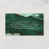 グリーンゲート金ゴールドグリッタースクリプトモノグラム 名刺 (裏面)