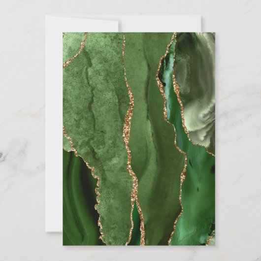 グリーンゲート金ゴールドグリッター確認 招待状 (裏面)