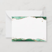 グリーンゲートGeodeスクリプトモノグラム金ゴールドグリッター ノートカード (裏面)